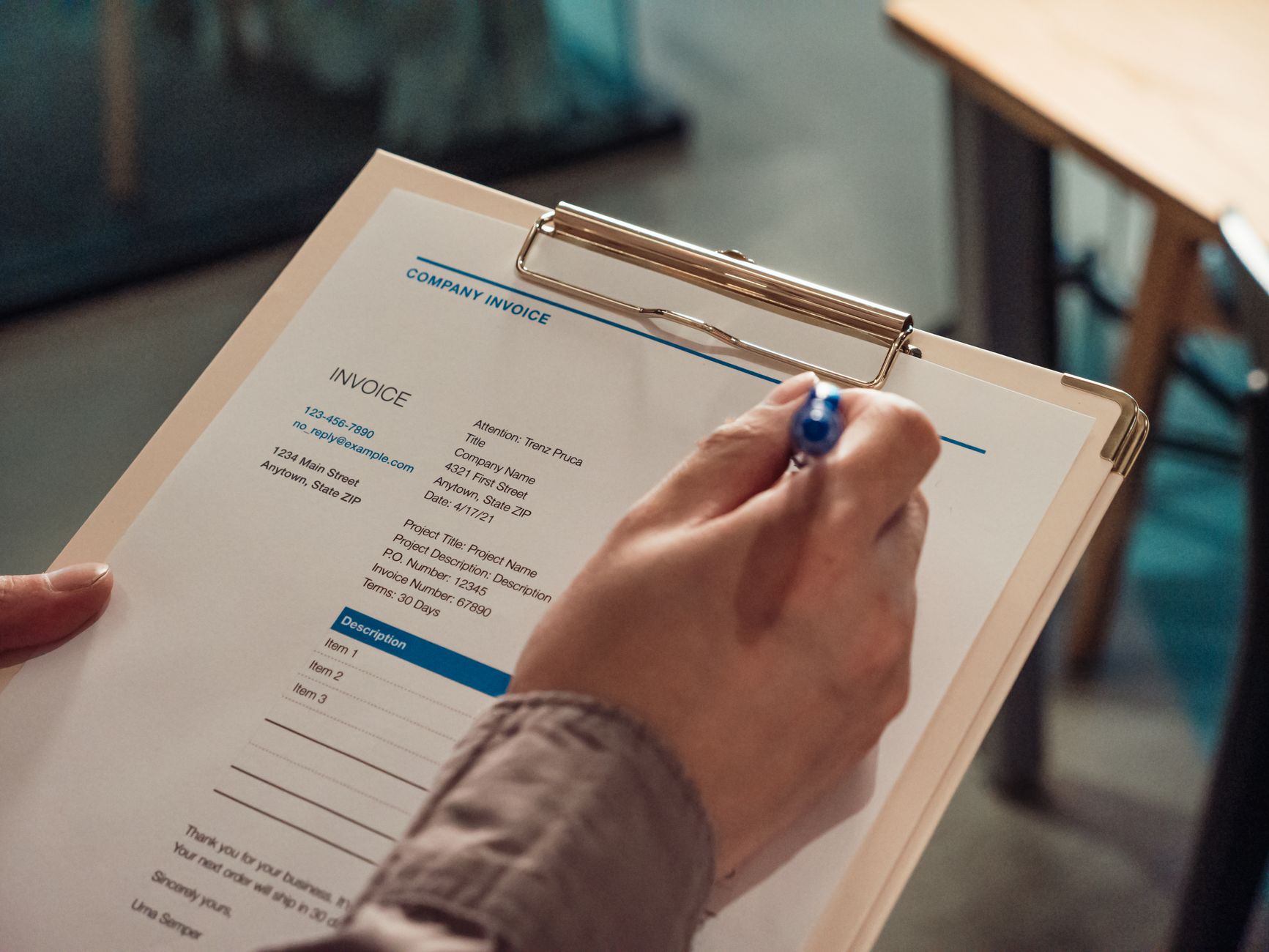 Close-up document scanning process