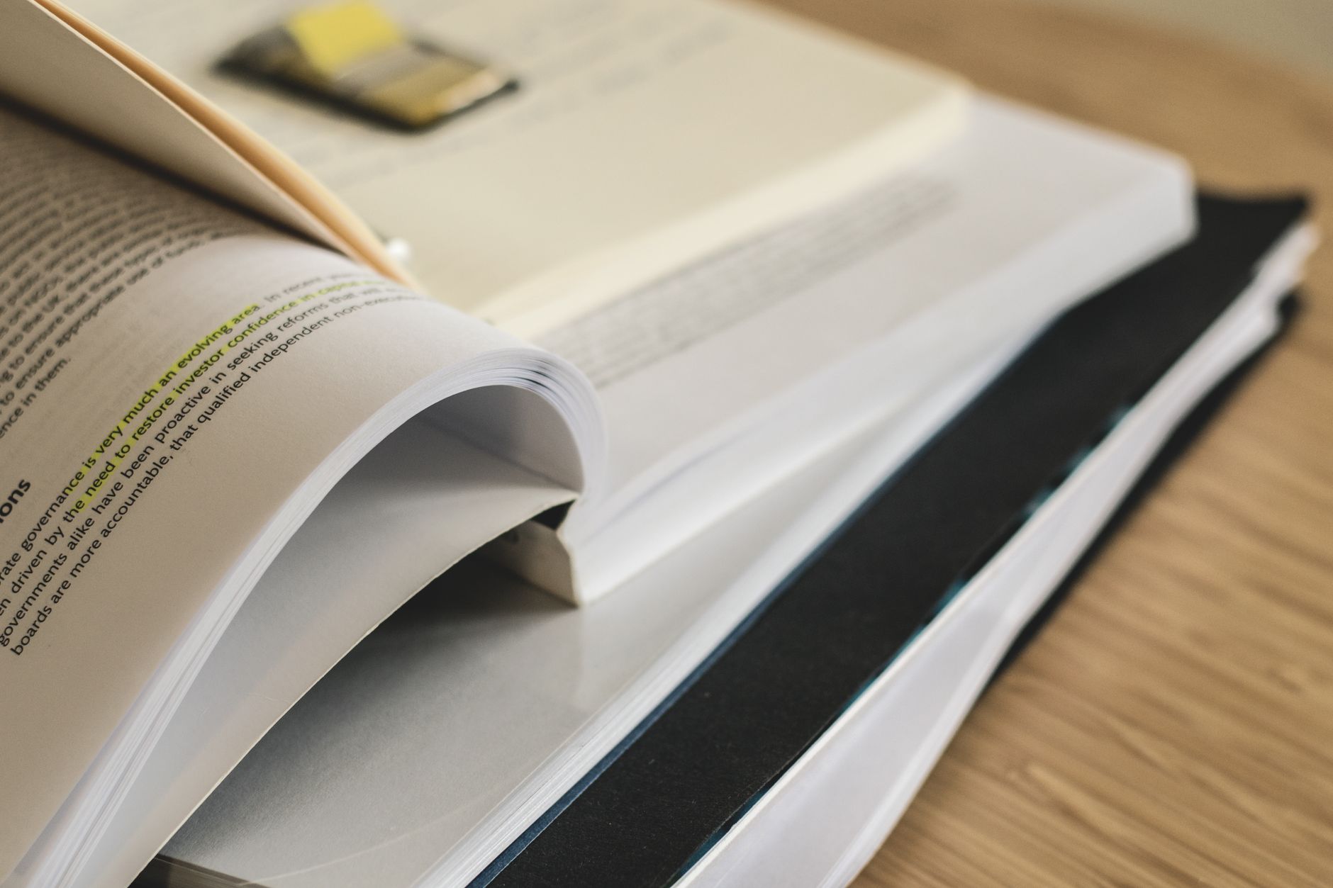 Close-up view of business tools